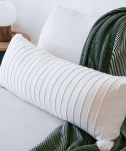 Funda de Almohada Lumbar de Punto de Canal 100% Algodón