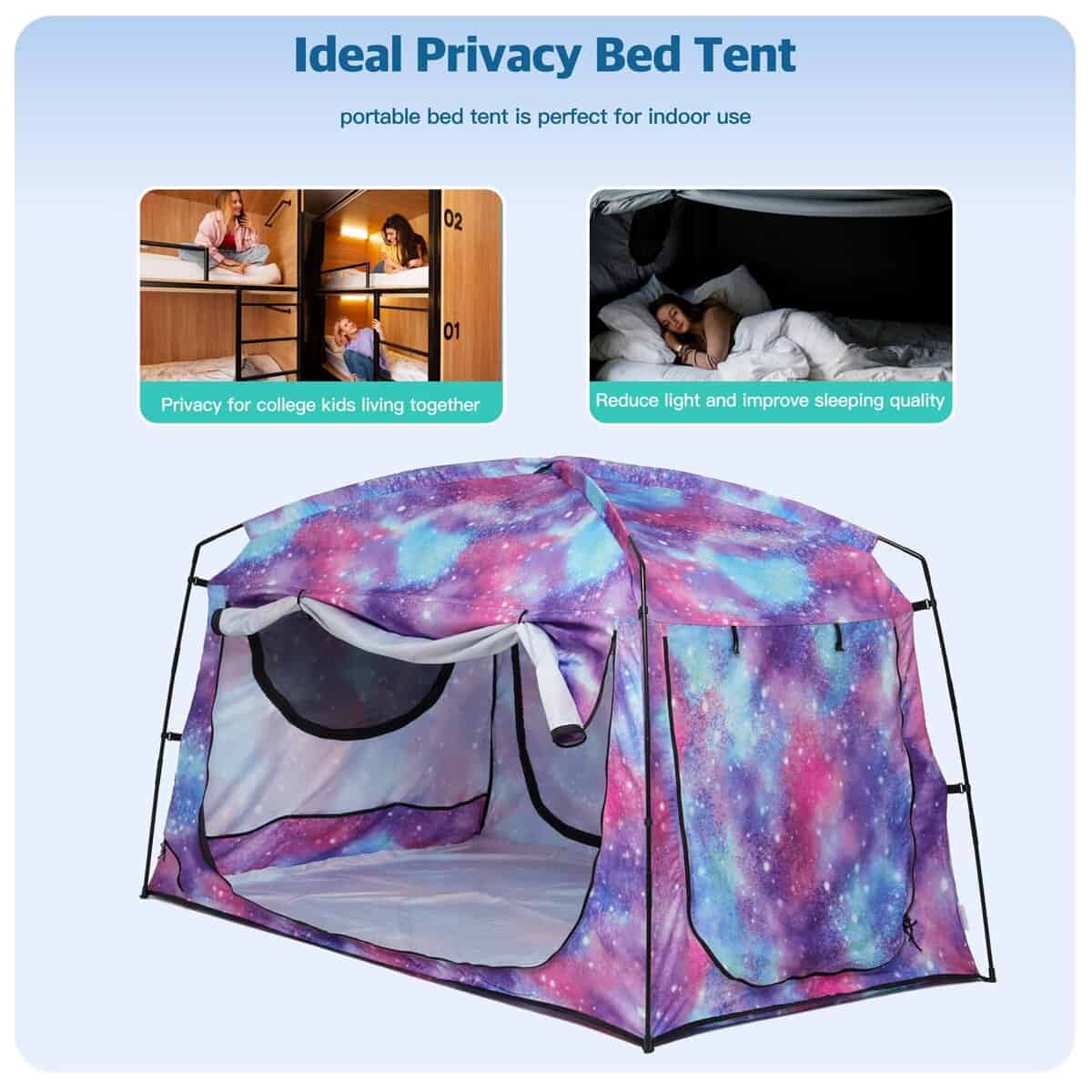 Carpa de Cama Portátil, Tienda de Privacidad para Dormir, - Imagen 9