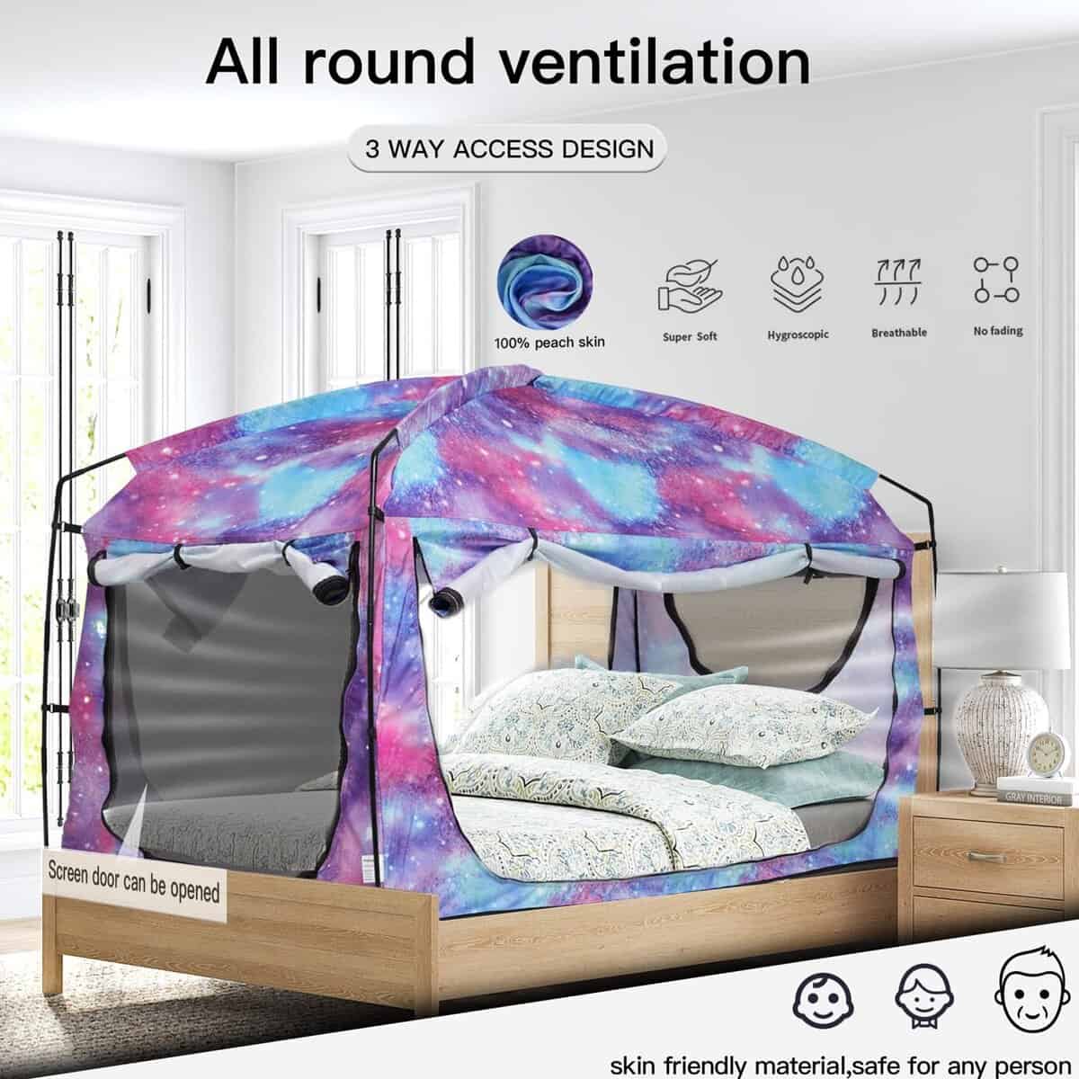 Carpa de Cama Portátil, Tienda de Privacidad para Dormir, - Imagen 3