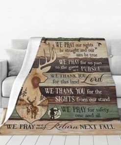 Manta De Ciervo Oración De Un Cazador Decorativa Manta De