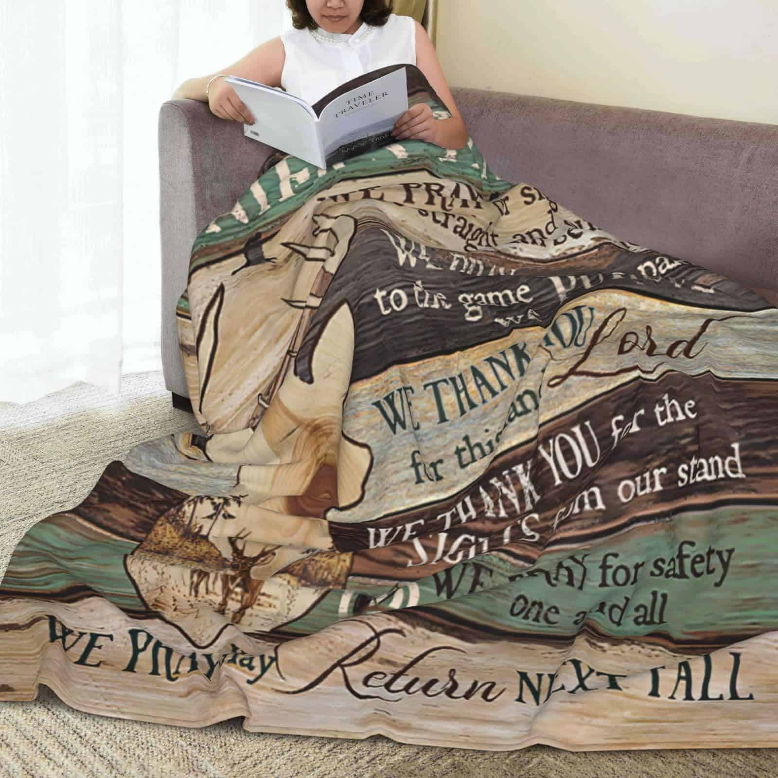 Manta De Ciervo Oración De Un Cazador Decorativa Manta De - Imagen 7