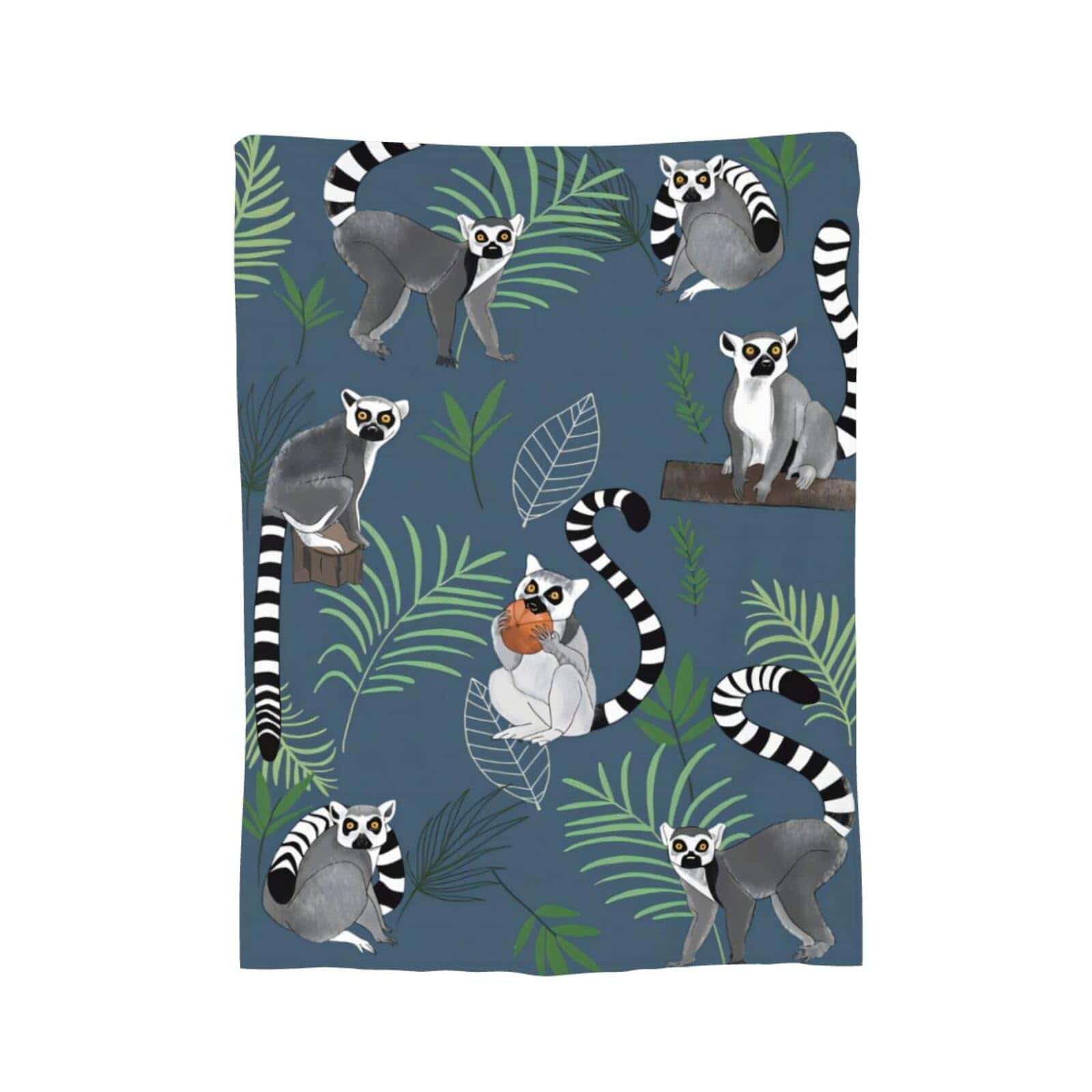 Manta de Lemur Linda Manta de Lana de Lemur Manta de Felpa - Imagen 10