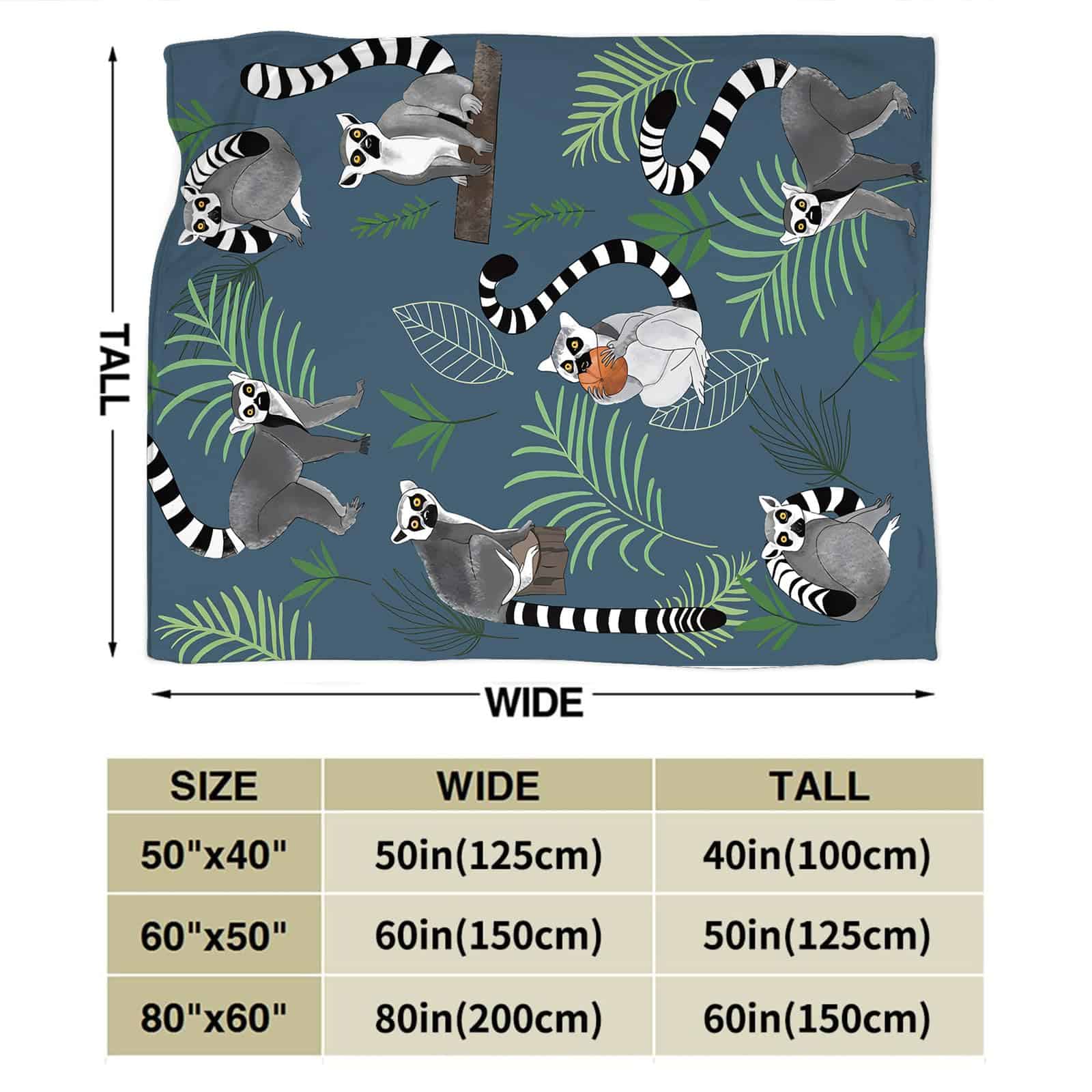 Manta de Lemur Linda Manta de Lana de Lemur Manta de Felpa - Imagen 7