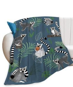 Manta de Lemur Linda Manta de Lana de Lemur Manta de Felpa