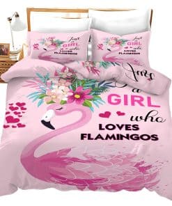 Set de Ropa de Cama de Flamencos Juego de Funda Nórdica