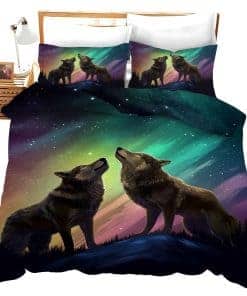 Juego de Ropa de Cama SweetFox Wolf Juego de Edredón Estilo