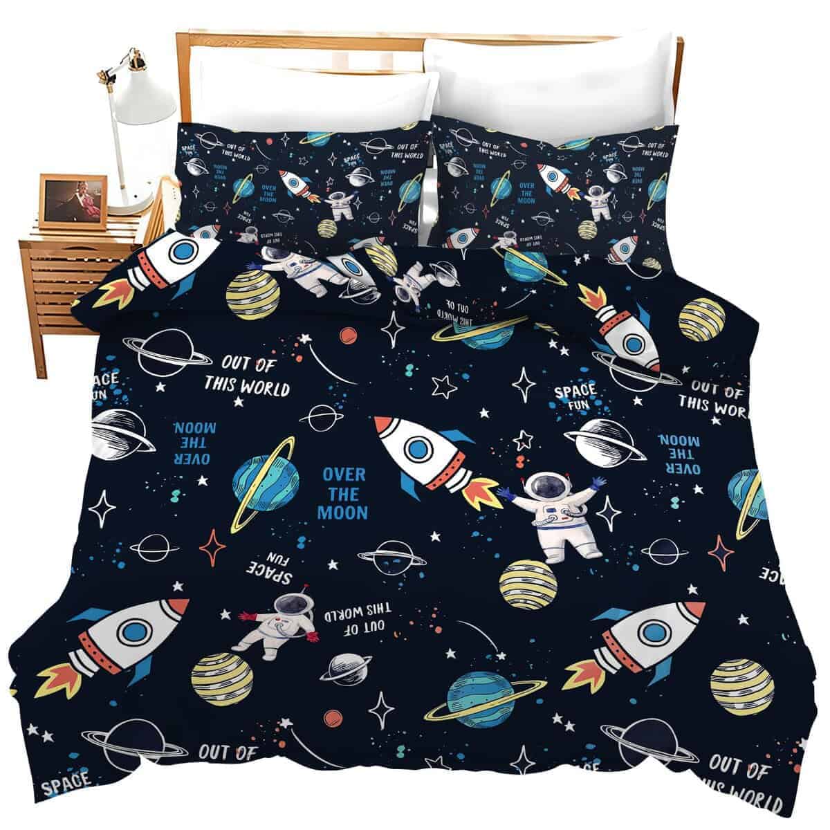 Juego de Ropa de Cama de Astronautas en el Espacio Conjunto