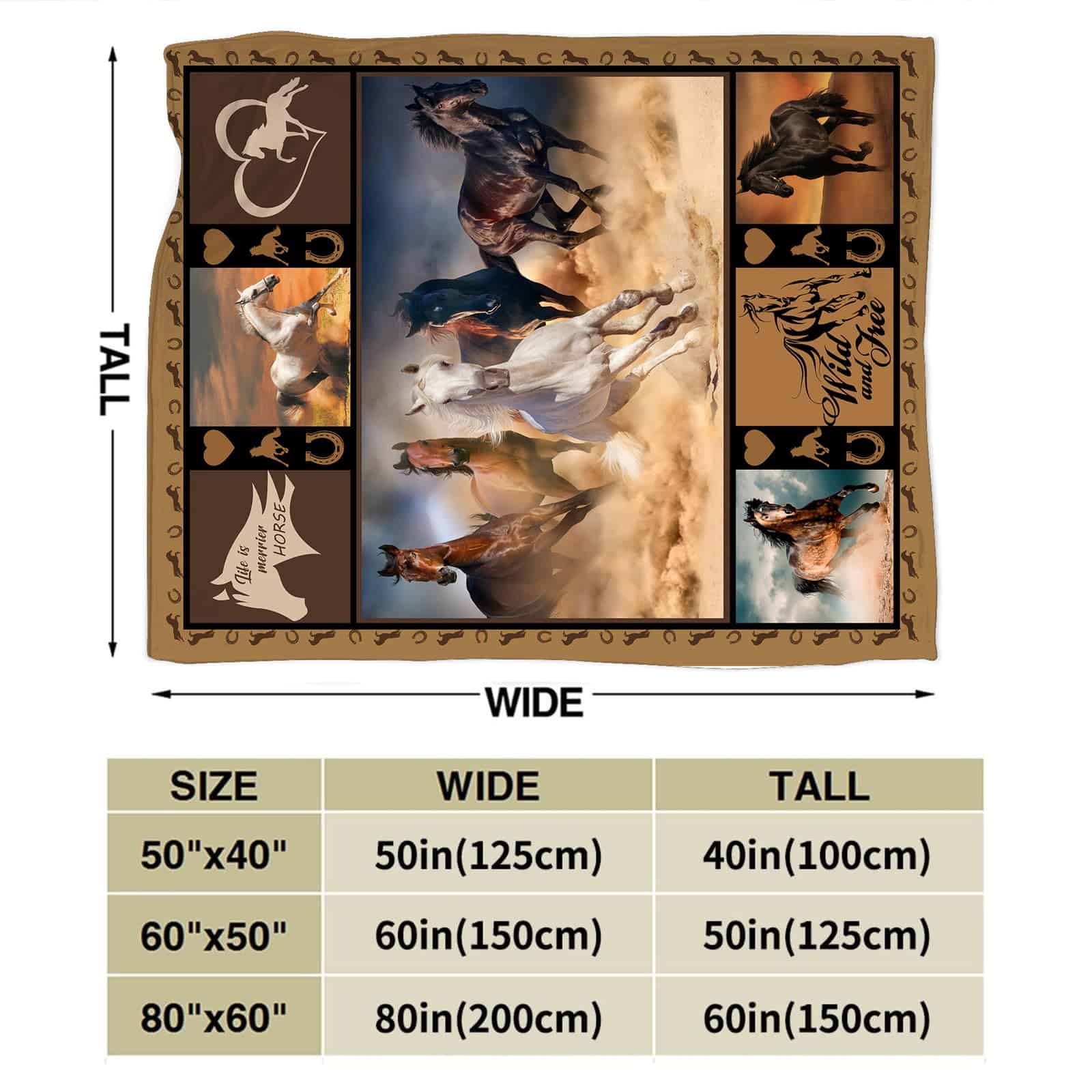 Manta de Caballo para Niña Niño Decoración de Caballos - Imagen 7