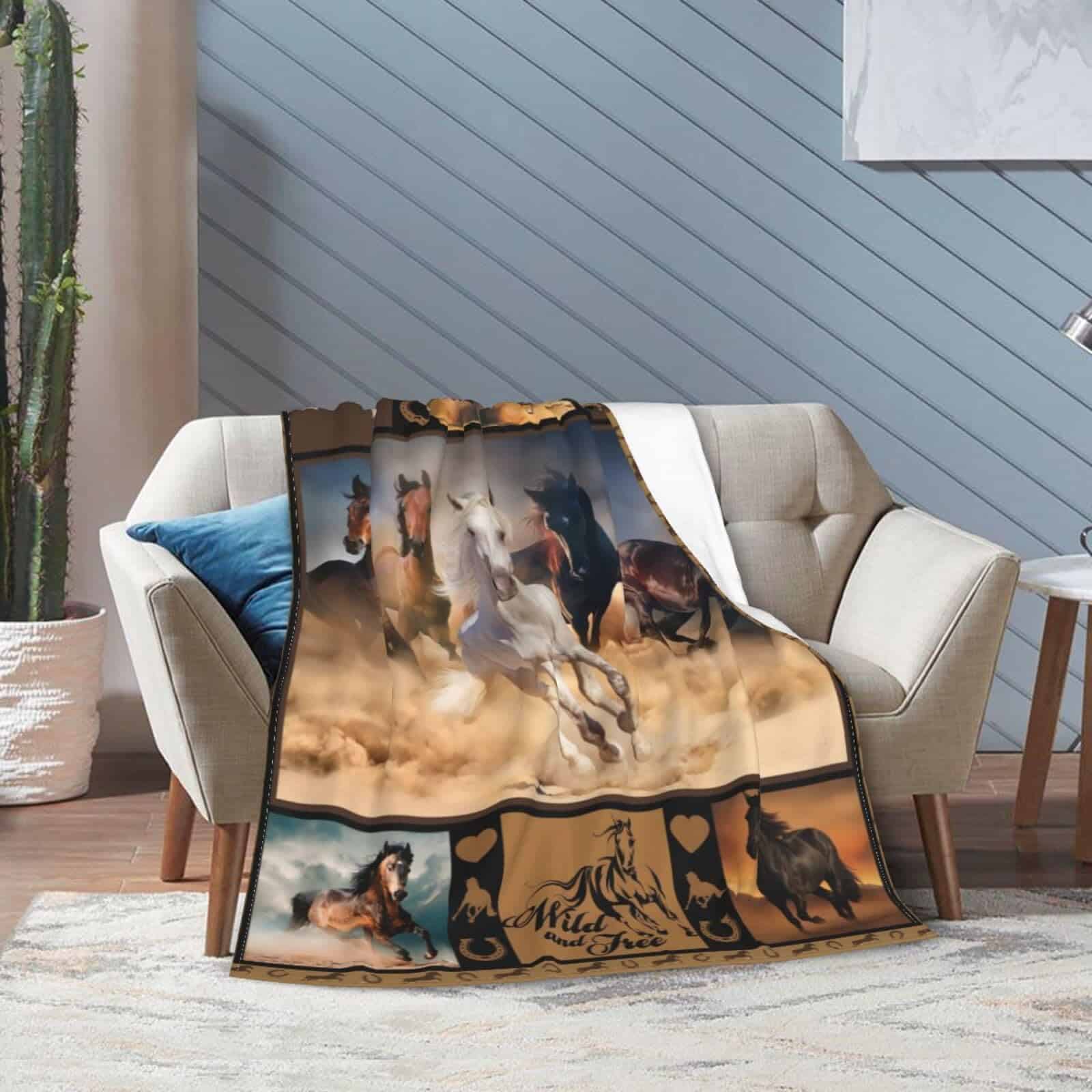 Manta de Caballo para Niña Niño Decoración de Caballos - Imagen 8