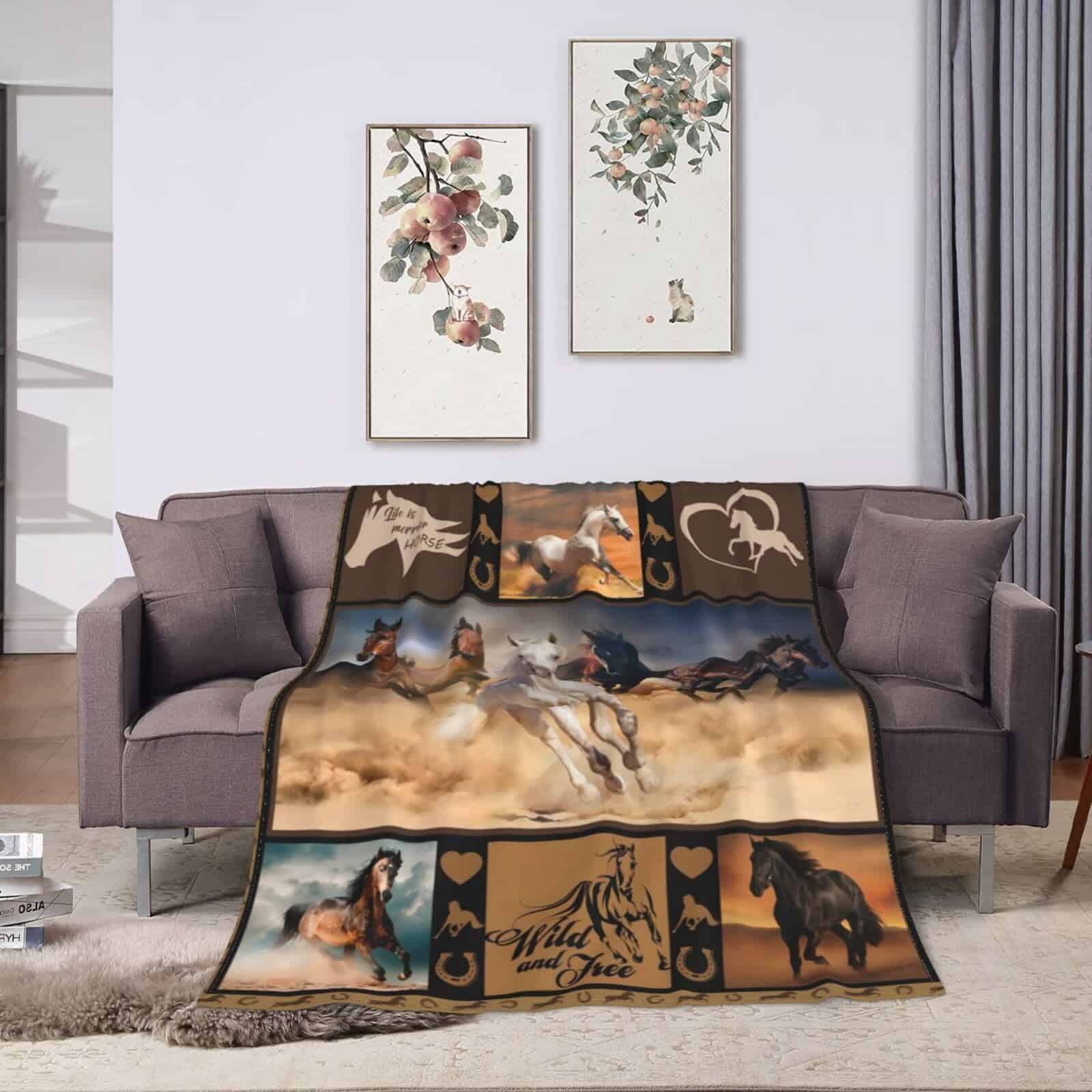 Manta de Caballo para Niña Niño Decoración de Caballos - Imagen 9