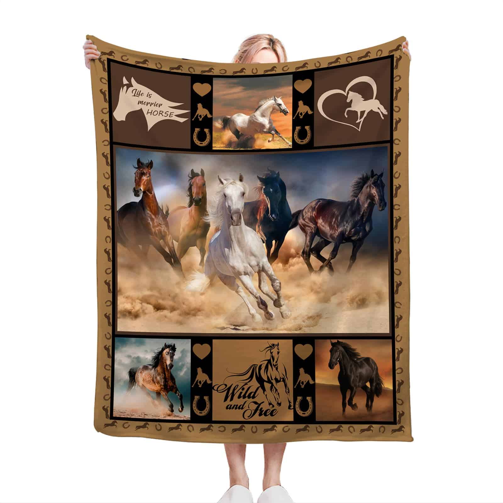 Manta de Caballo para Niña Niño Decoración de Caballos - Imagen 5