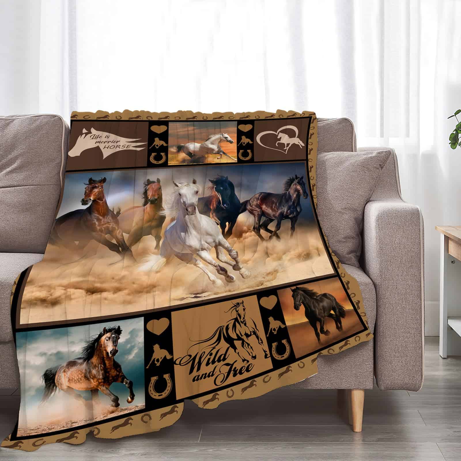 Manta de Caballo para Niña Niño Decoración de Caballos - Imagen 6