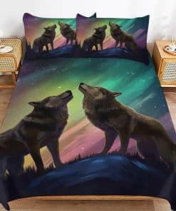 Juego de Ropa de Cama SweetFox Wolf Juego de Funda de