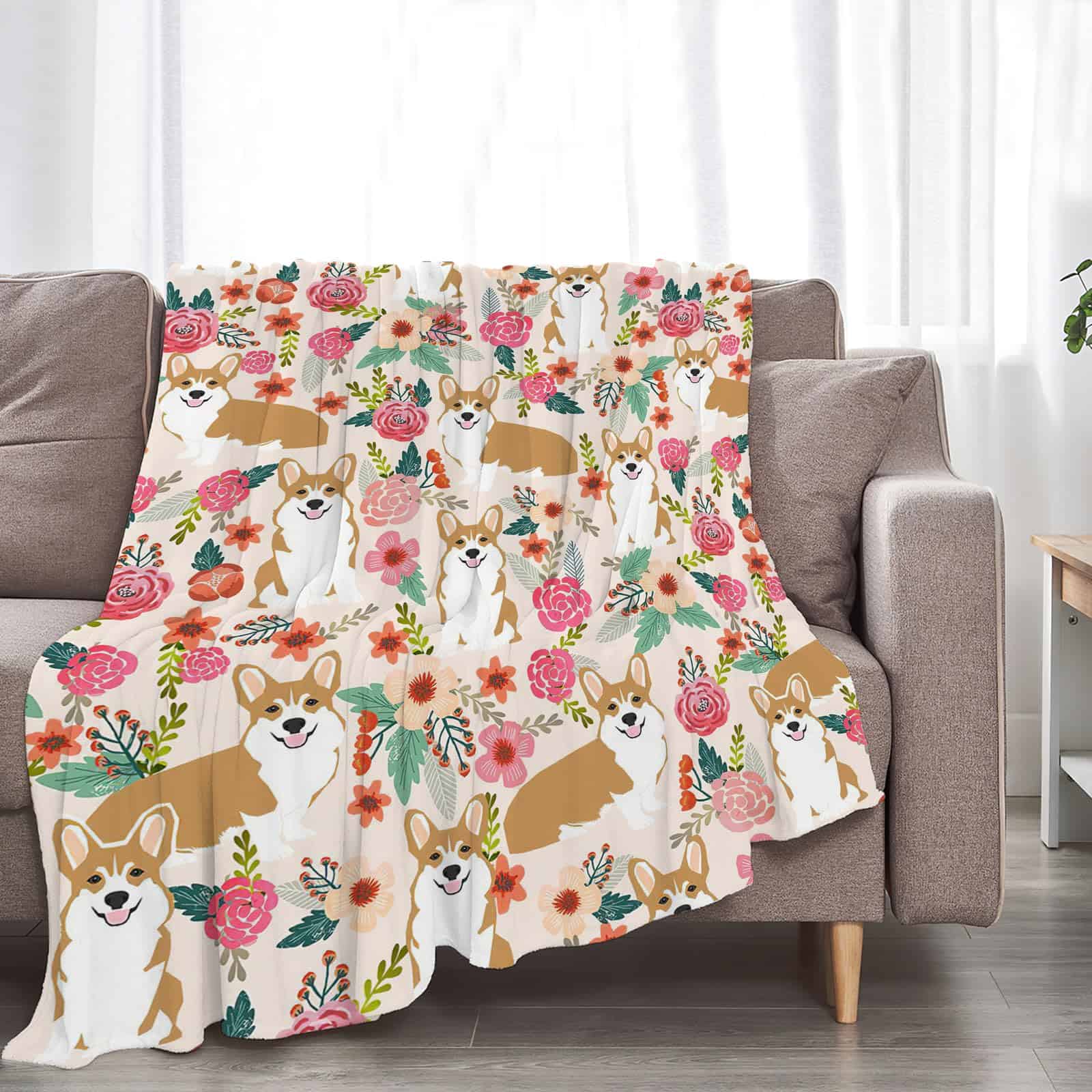 Manta de Corgi Lindo Manta de Perro Corgi Manta de Felpa - Imagen 6