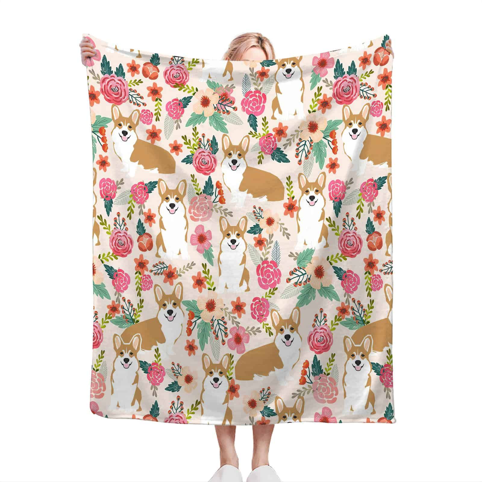 Manta de Corgi Lindo Manta de Perro Corgi Manta de Felpa - Imagen 5