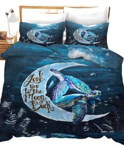 Juego de Ropa de Cama de Tortuga Marina Funda de Edredón