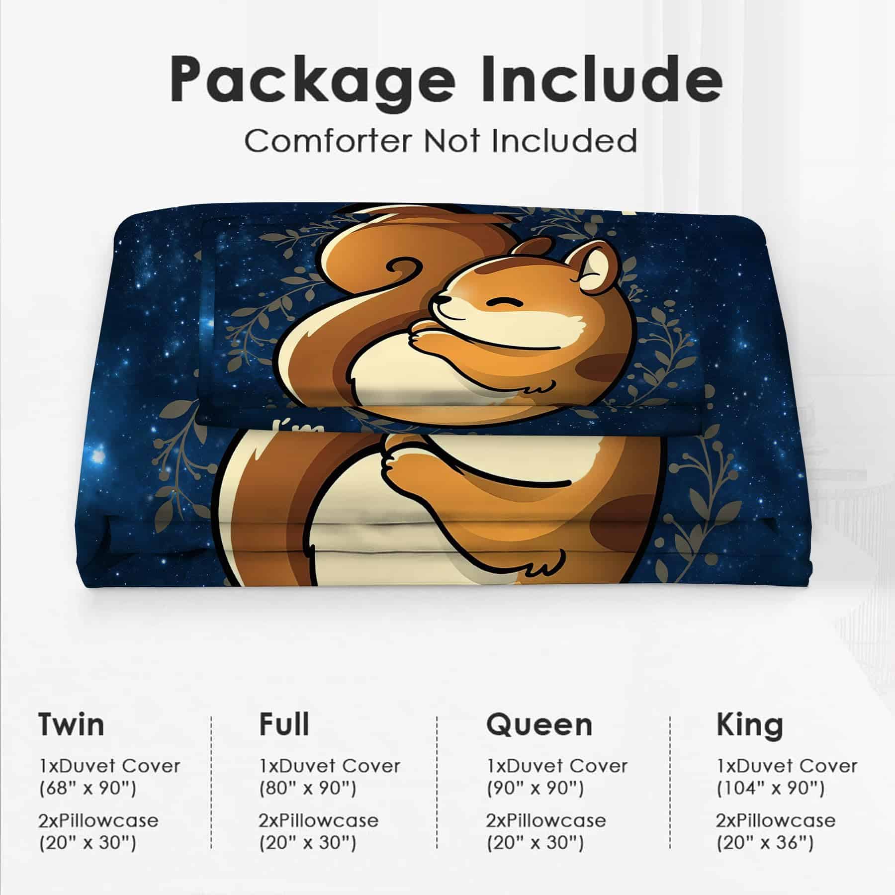 Set de Ropa de Cama Ardilla Juego de Cama Decoración de - Imagen 7