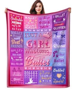 EQWQV Regalos de baile para niñas Manta de ballet Ballerina