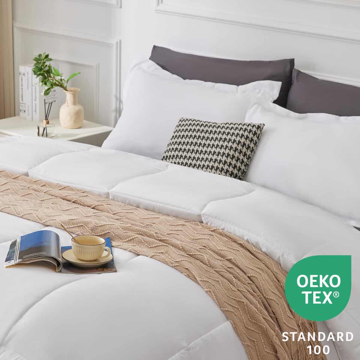 Juego de Edredón CozyLux tamaño completo - Edredón blanco - Imagen 4