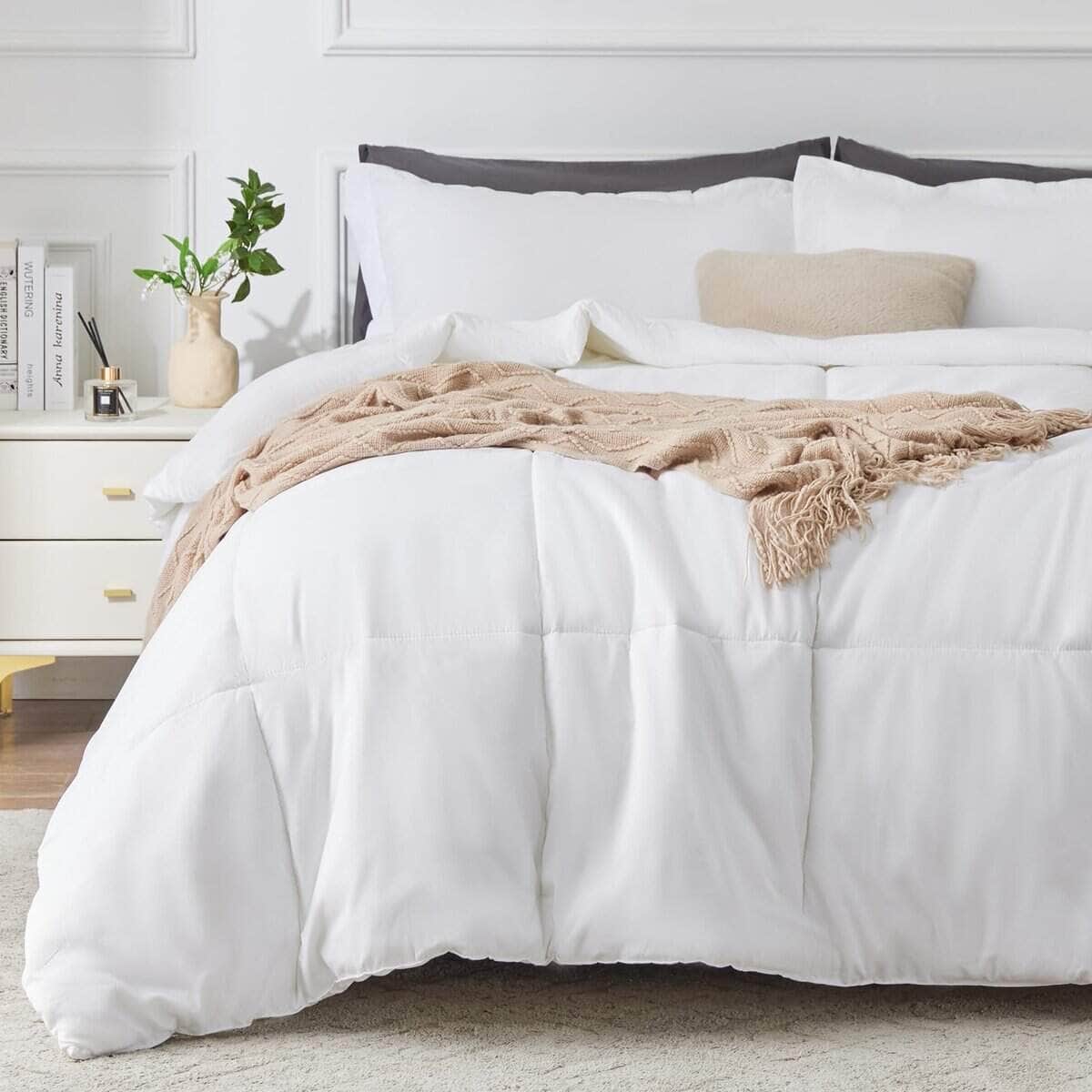 Juego de Edredón CozyLux tamaño completo - Edredón blanco - Imagen 7