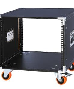 WikrOck Movable AV Gear Rack 8U 19in Mobile Floor Standing