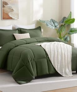 Juego de Edredón Completo CozyLux - Edredón Verde Oliva