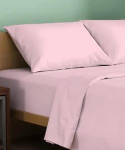 Juego de sábanas 100% algodón orgánico -Rosa