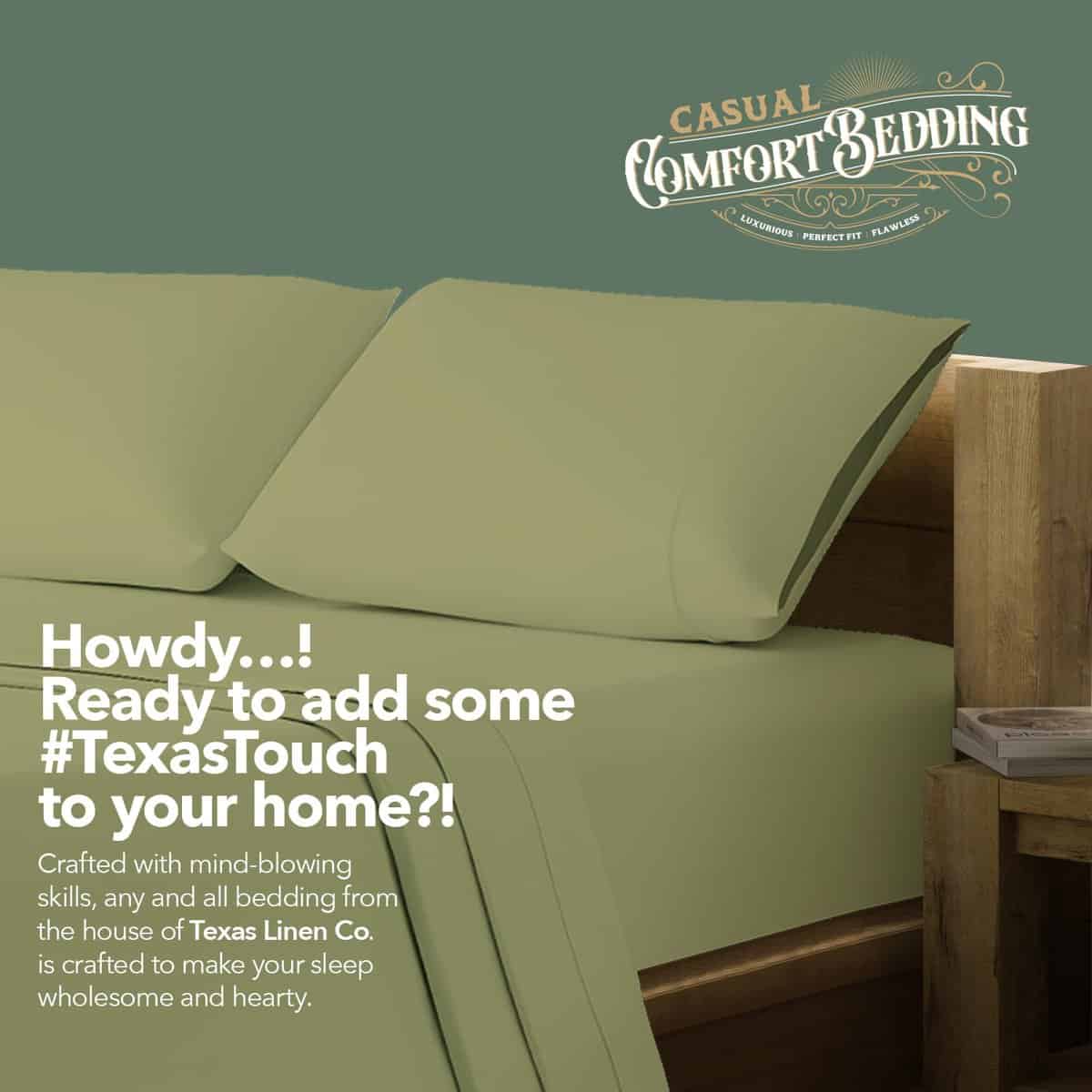 TEXAS LINEN CO. Juego de sábanas de algodón -Verde Salvia - Imagen 8