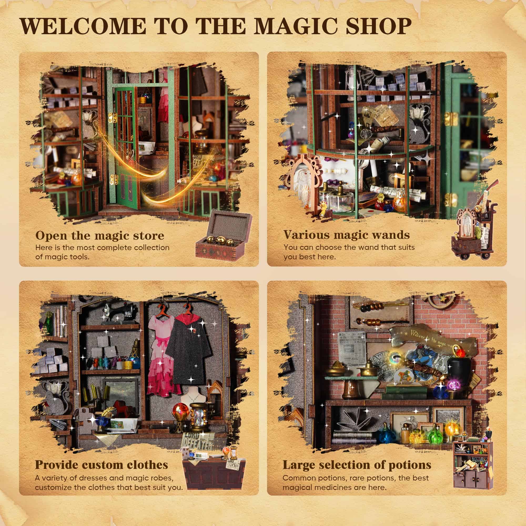 Kit de Casa de Muñecas en Miniatura DIY, Kit de -a Mágica) - Imagen 3