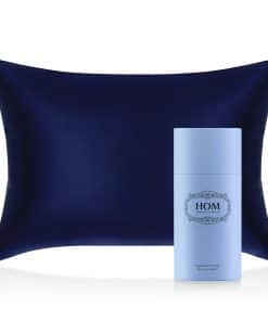 Funda de Almohada de Seda 100% Natural para -Azul Marino