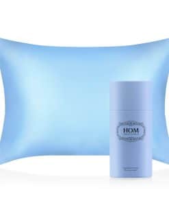 Funda de Almohada de Seda 100% Natural para -Azul Cielo