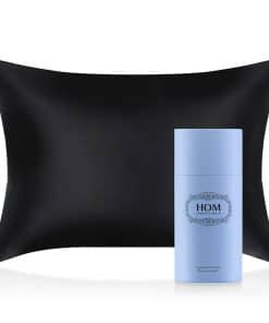 Funda de almohada de seda 100% pura de morera -Negro