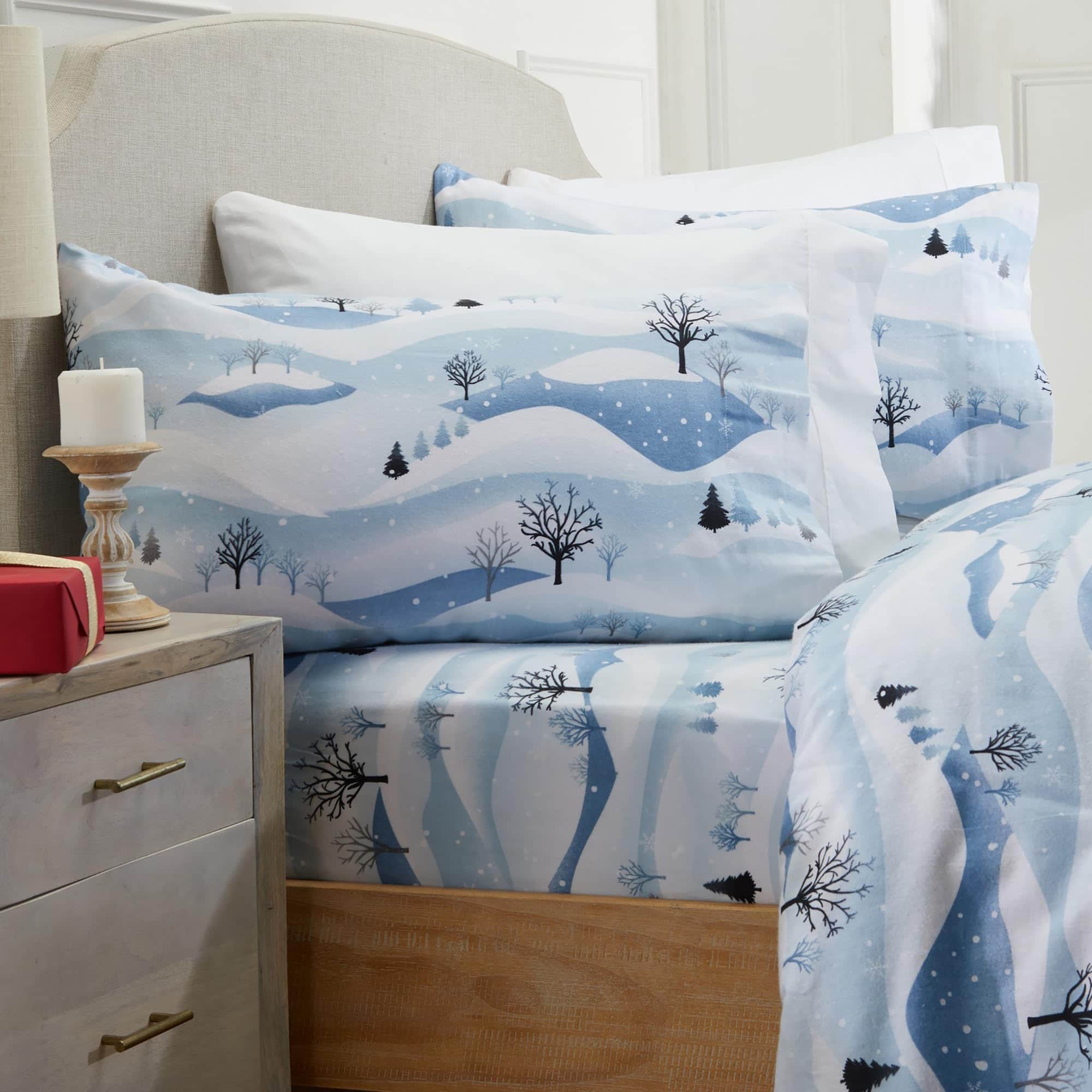 Juego de sábanas 100% algodón Twin de franela Market &