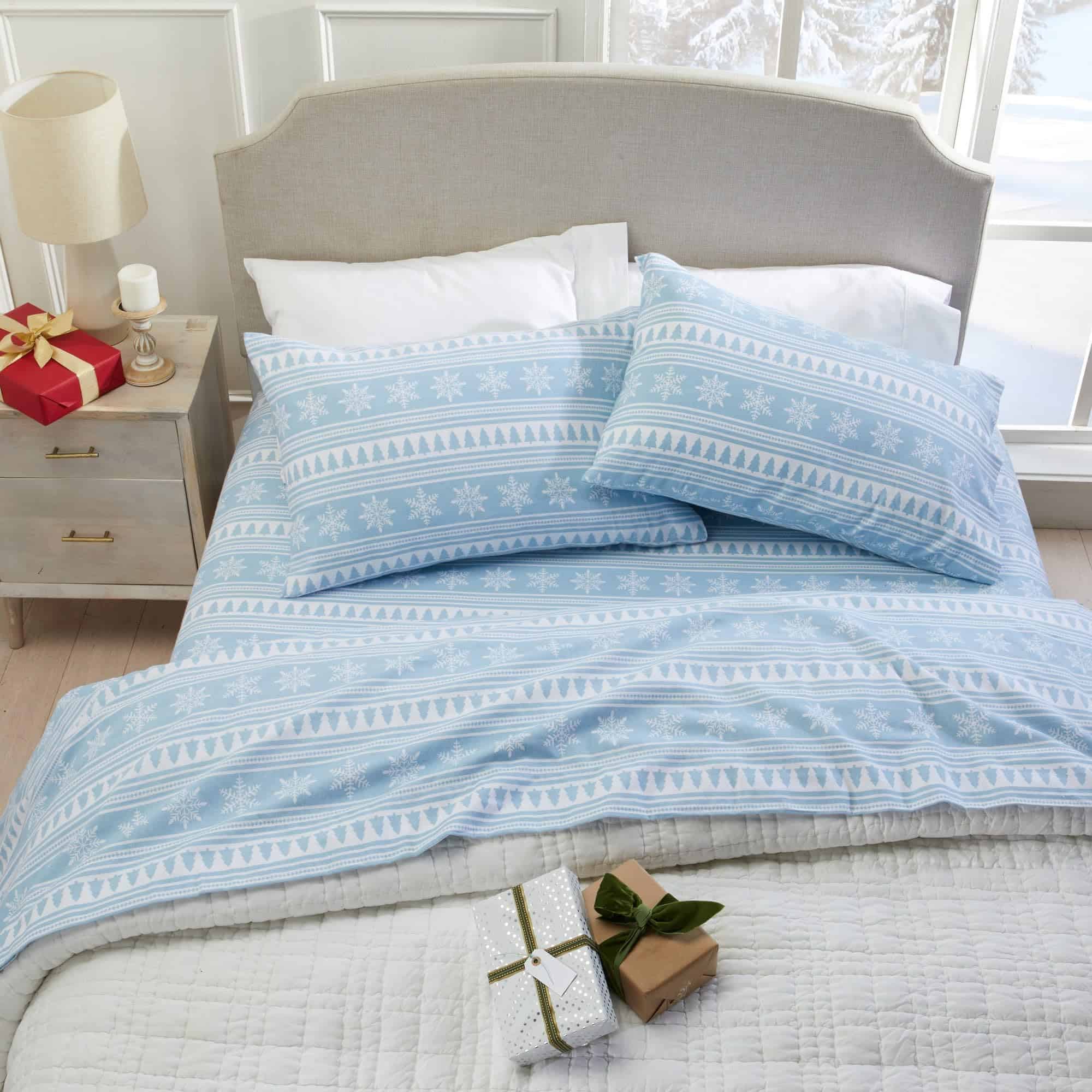 Juego de sábanas de franela 100% algodón Market & Place | - Imagen 3