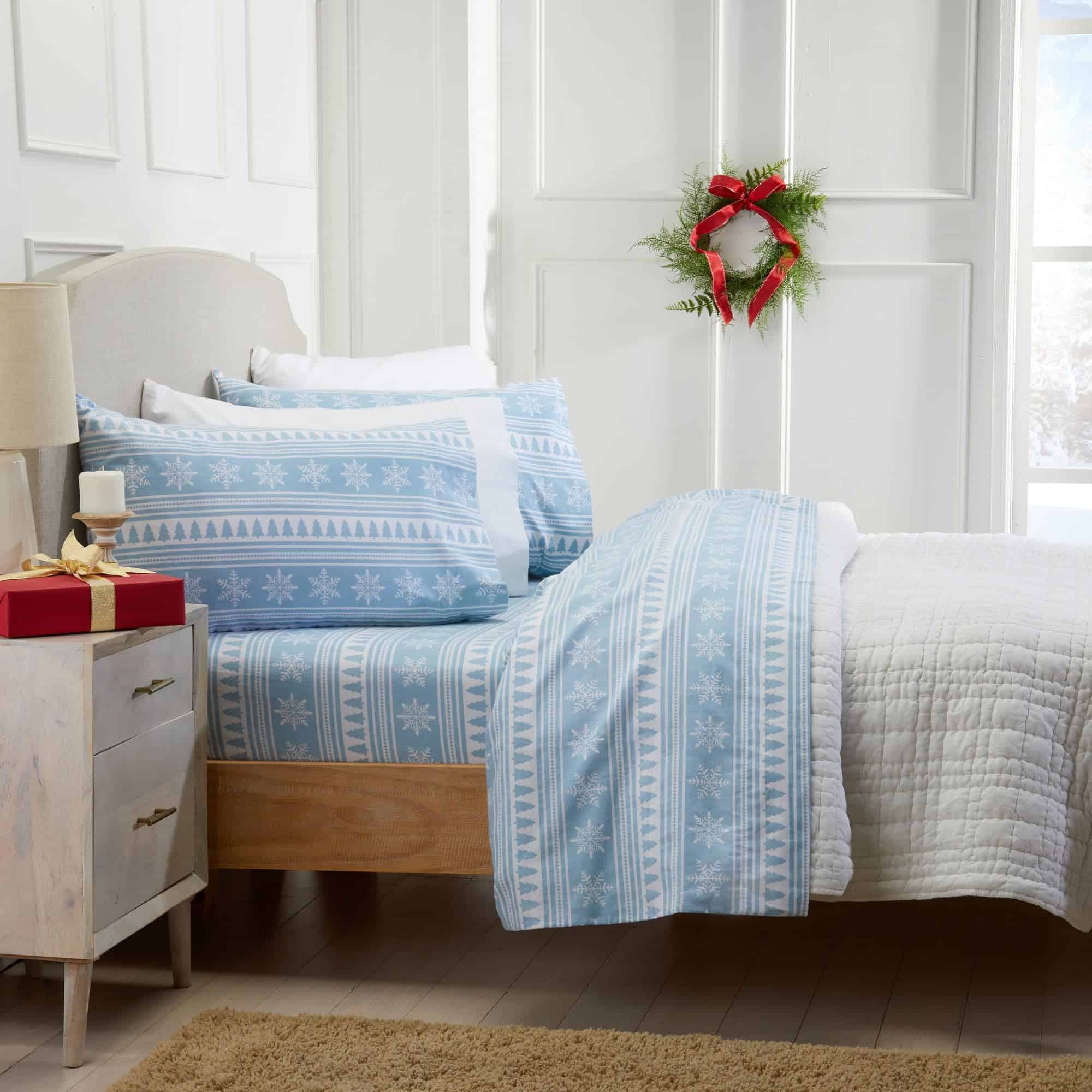 Juego de sábanas de franela 100% algodón Market & Place | - Imagen 4