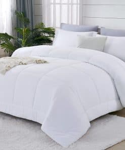 Juego de Edredón tamaño King CozyLux - Edredón Blanco