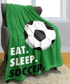 Manta Rstick Eat Sleep Soccer Verde 50" x 60", Regalos para