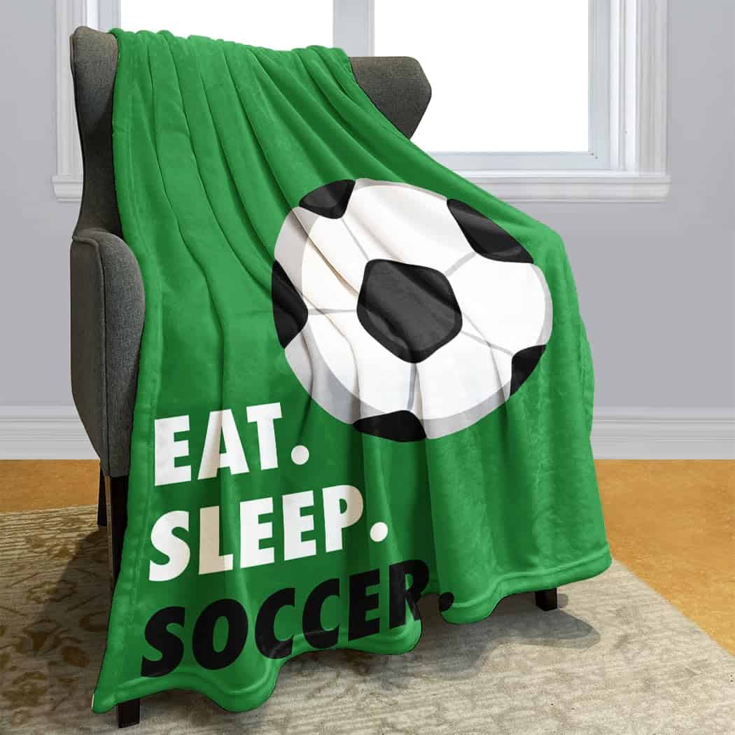 Manta Rstick Eat Sleep Soccer Verde 50" x 60", Regalos para