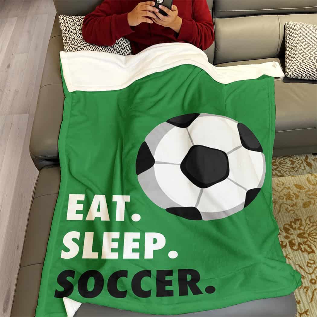 Manta Rstick Eat Sleep Soccer Verde 50" x 60", Regalos para - Imagen 4