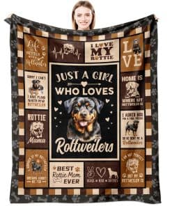 Manta de Regalos para Amantes de Rottweiler 60" x 50" -