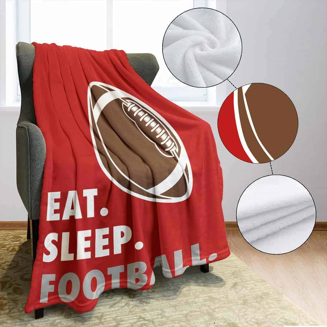 Manta Rstick Eat Sleep Football Roja 60" x 80", Regalos - Imagen 5