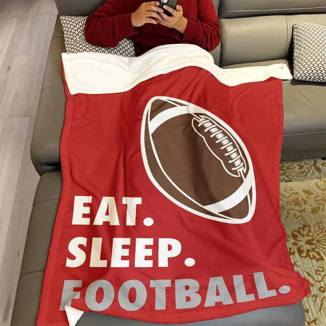 Manta Rstick Eat Sleep Football Roja 60" x 80", Regalos - Imagen 4