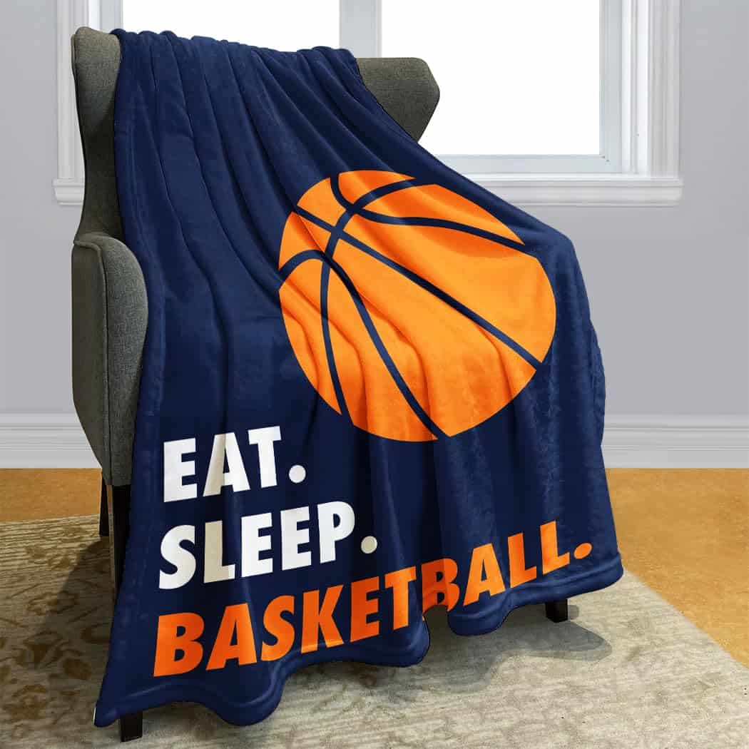 Manta Rstick Eat Sleep Basketball Navy 60" x 80", Regalos