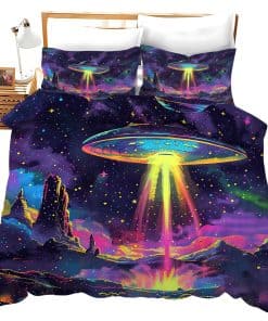 Juego de edredón UFO Set de funda nórdica Vehículos del