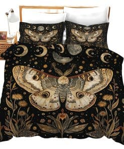 Juego de Funda Nórdica Mariposa Amarilla, Estampado Floral