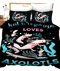 Set de Edredón de Salamandra Linda Juego de Cama Kawaii