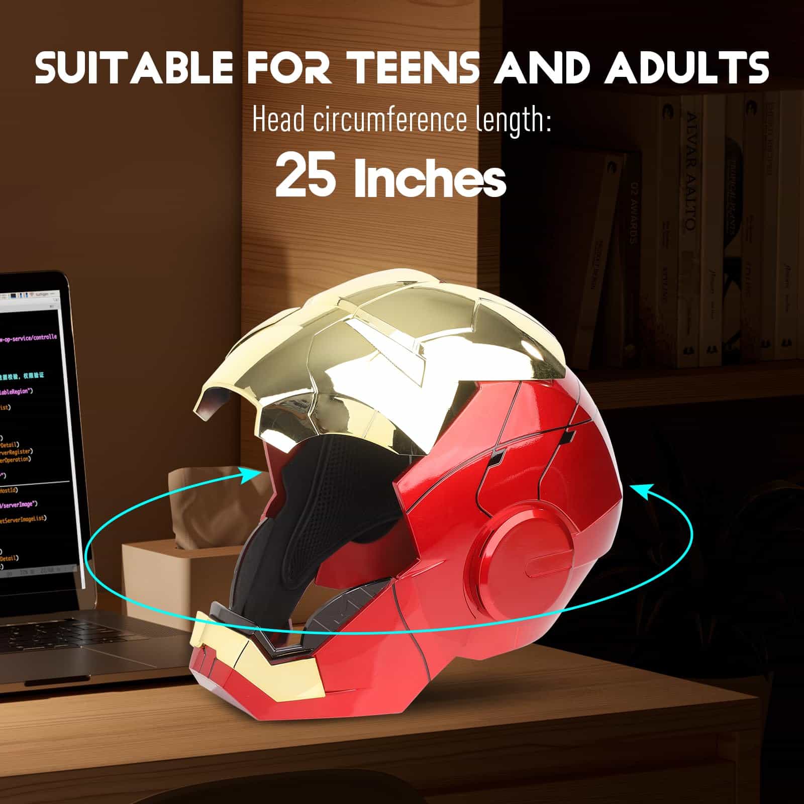 Casco Electrónico Iron-Man MK 5: Control de Voz y Remoto, - Imagen 5