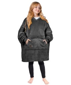 Manta con capucha Tirrinia para niños, -Gris