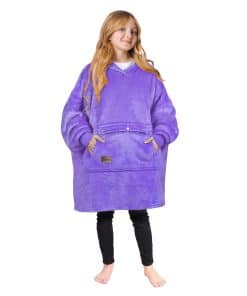 Manta con capucha Tirrinia para niños, -Morado