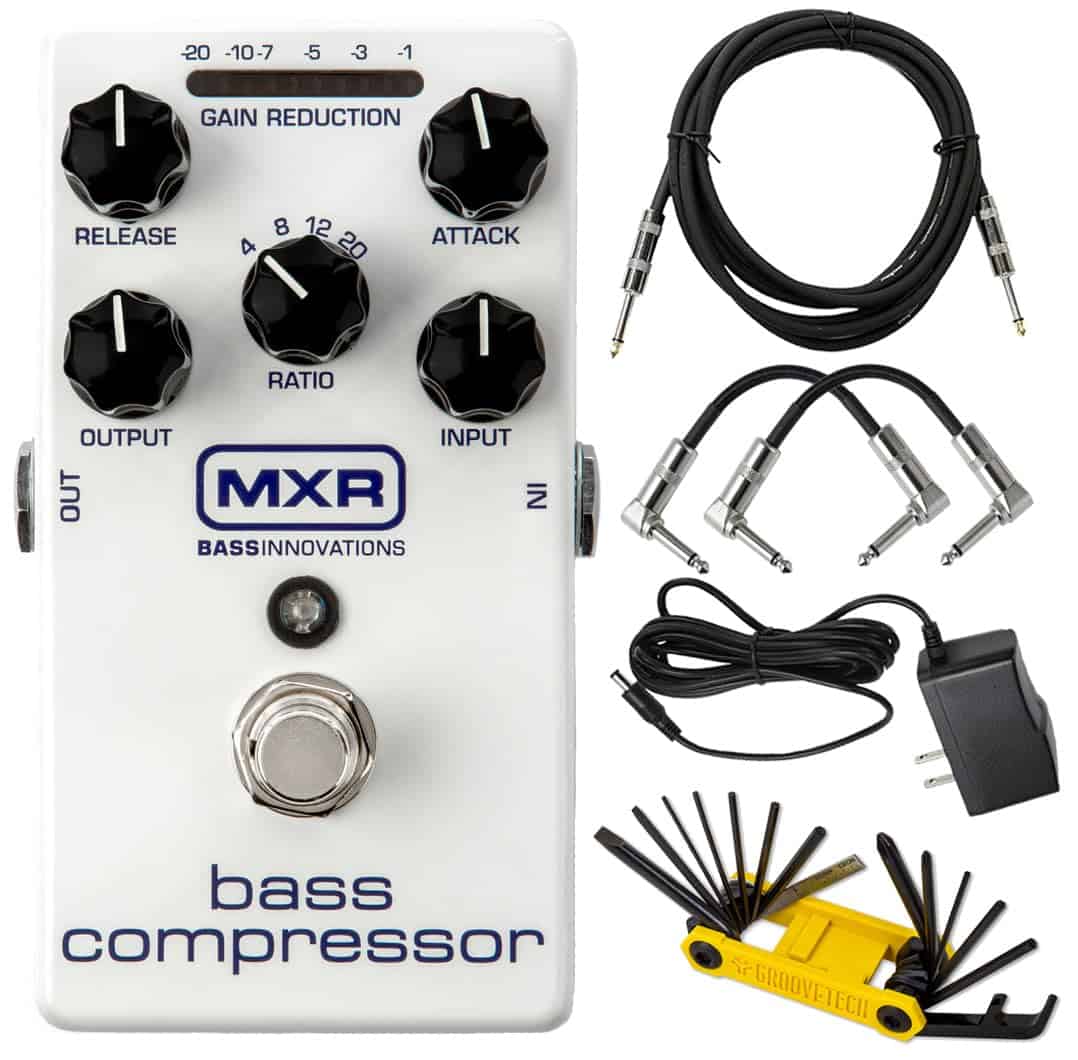 Pedal de Efectos de Compresor de Bajo MXR M87 con Fuente de